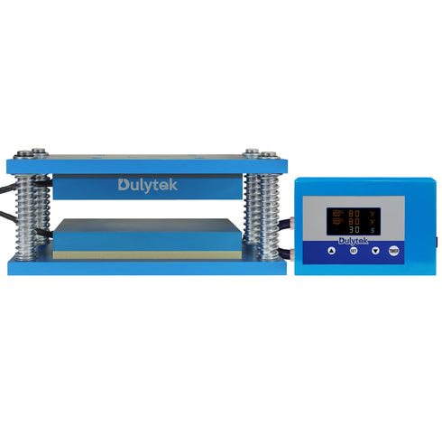 Dulytek® Retrofit Rosin Heat Caged Plate Kit, 3" x 8" Food-Grade Anodized Aluminum Dual Heating Plates, for 15 - 30 Ton Shop Presses